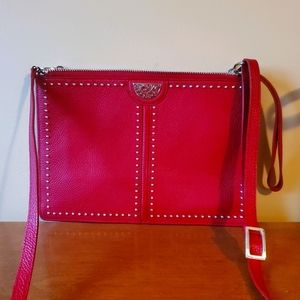Brighton Red Jagger crossbody bag with free wallet